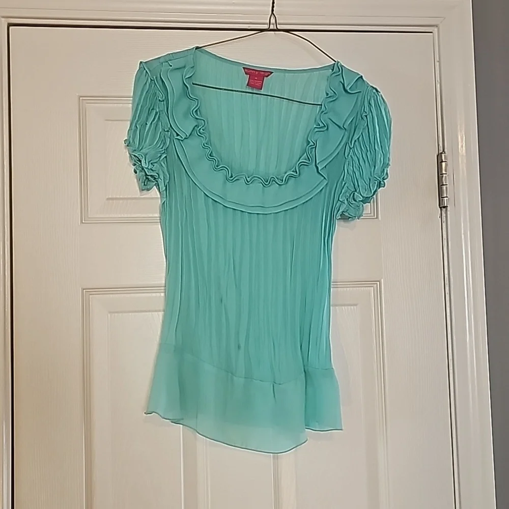 Womens SUNNY LEIGH Shirt. Size M. Color Green. - Picture 5 of 7